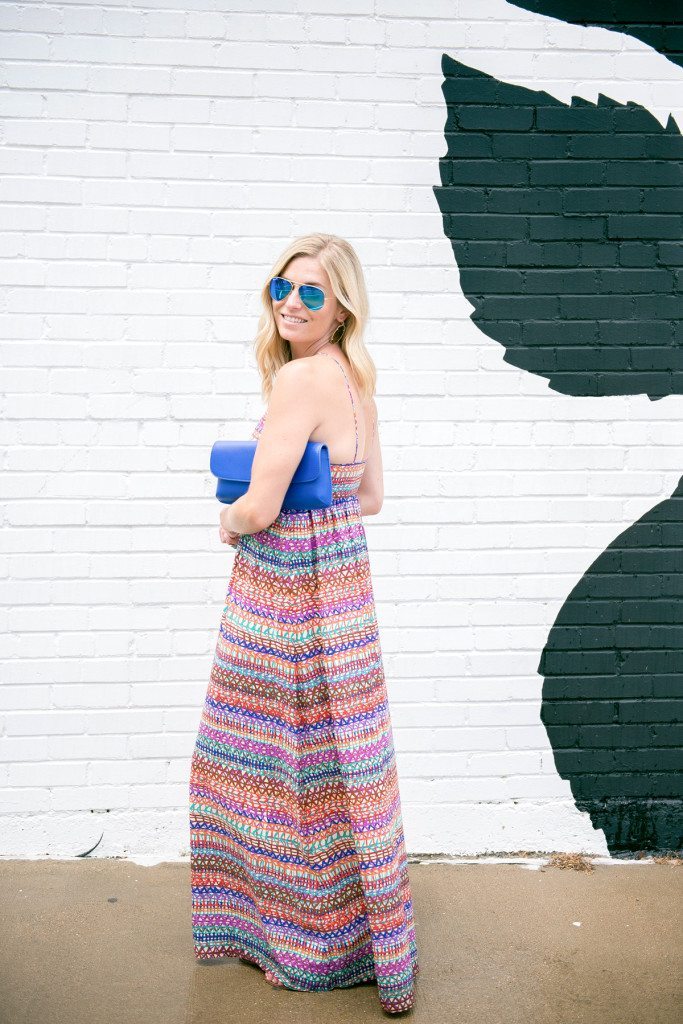 printed stripe maxi dress-summer long dress-dallas fashion blogger