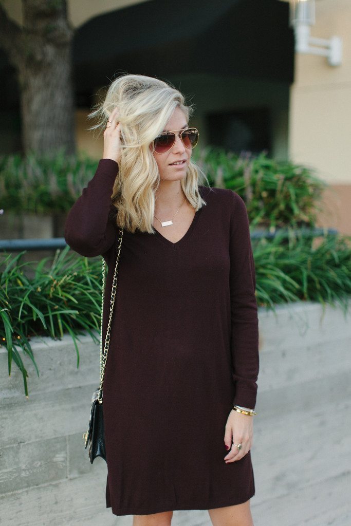 casual sweater dress outfit