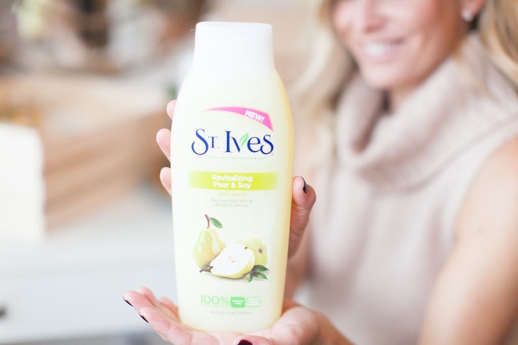 st ives pear and soy body wash for sensitive skin