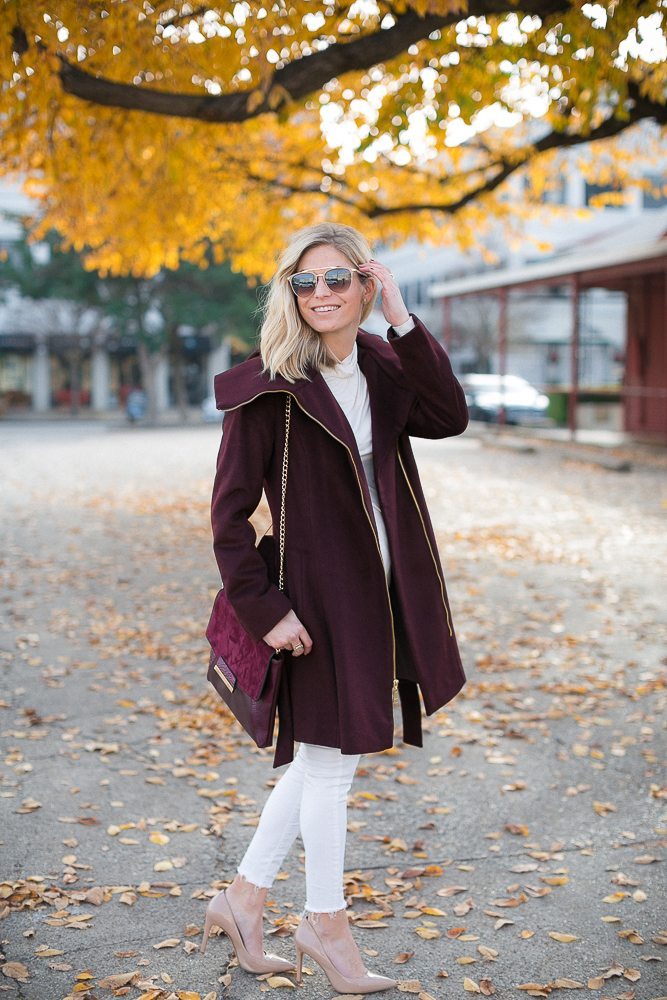 burgundy wrap coat-marsala color of the year outfit-how to wear burgundy-winter outfit inspiration-dallas fashion bloggers