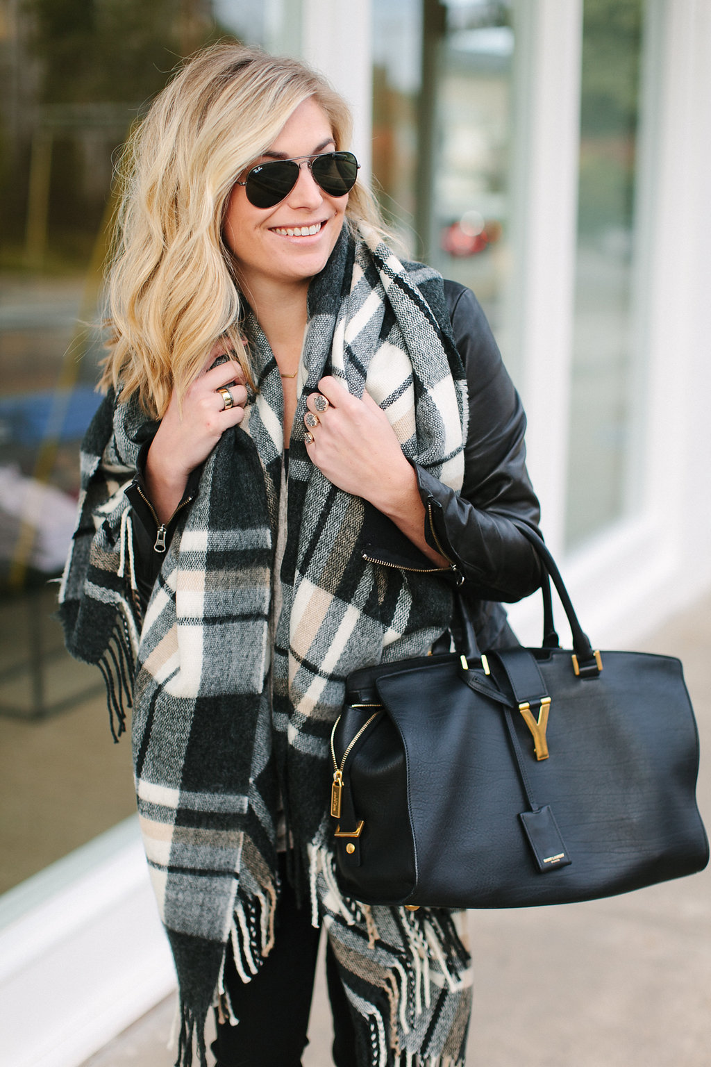 black scarf outfit
