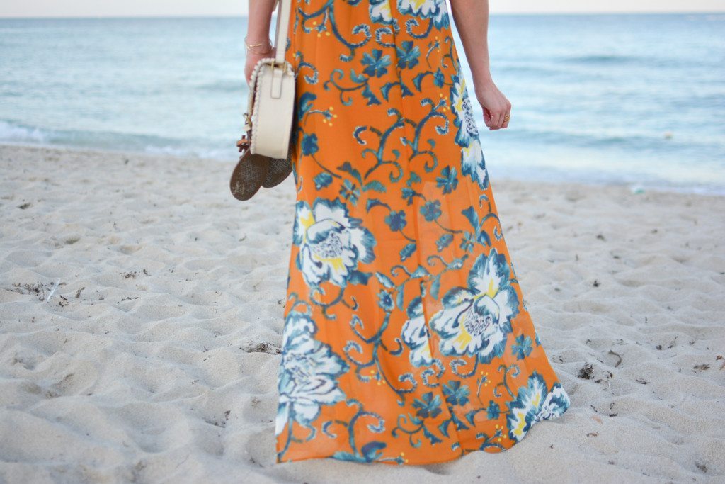 yellow floral maxi dress - floral trends - beach fashion - resort style - travel blogger - miami beach - vacation style
