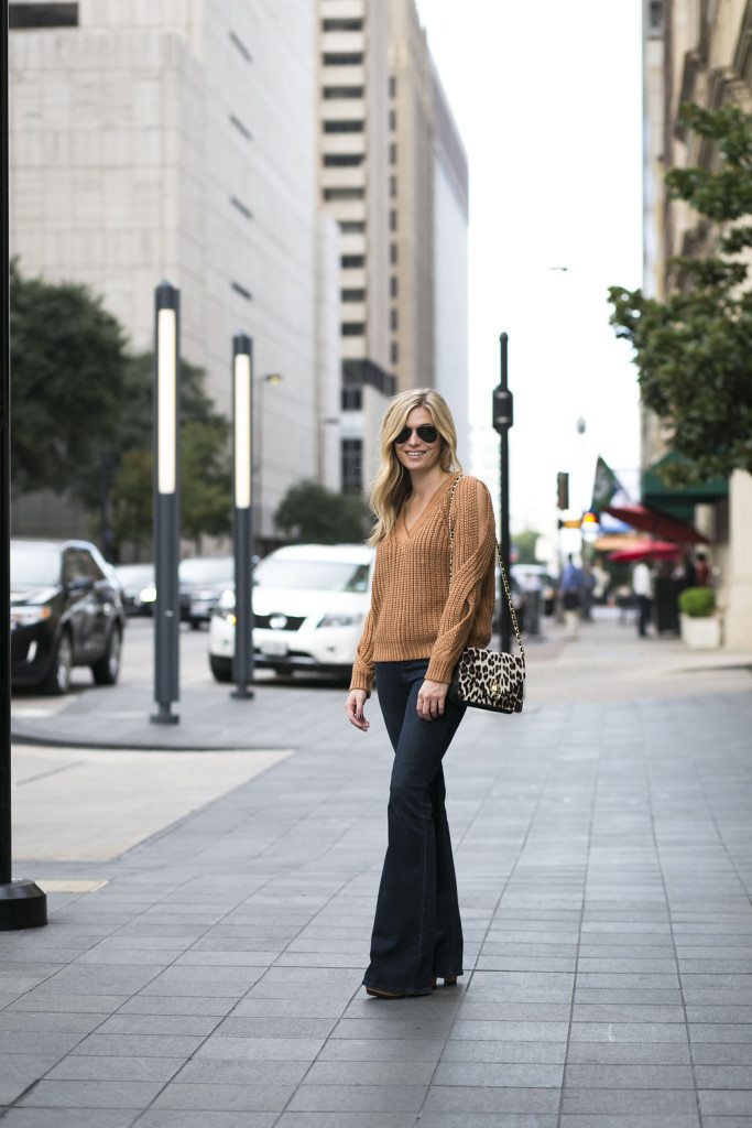 chunky cold shoulder sweater