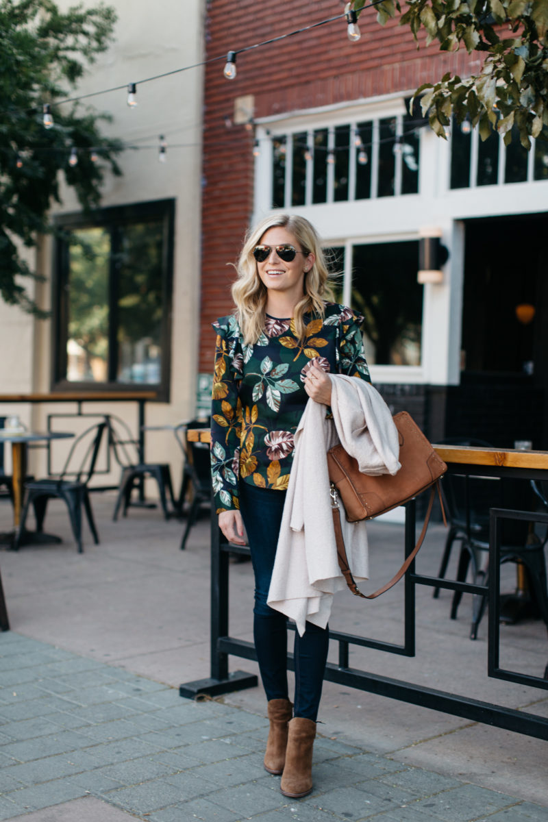 style blogger, one small blonde, long sleeve blouse