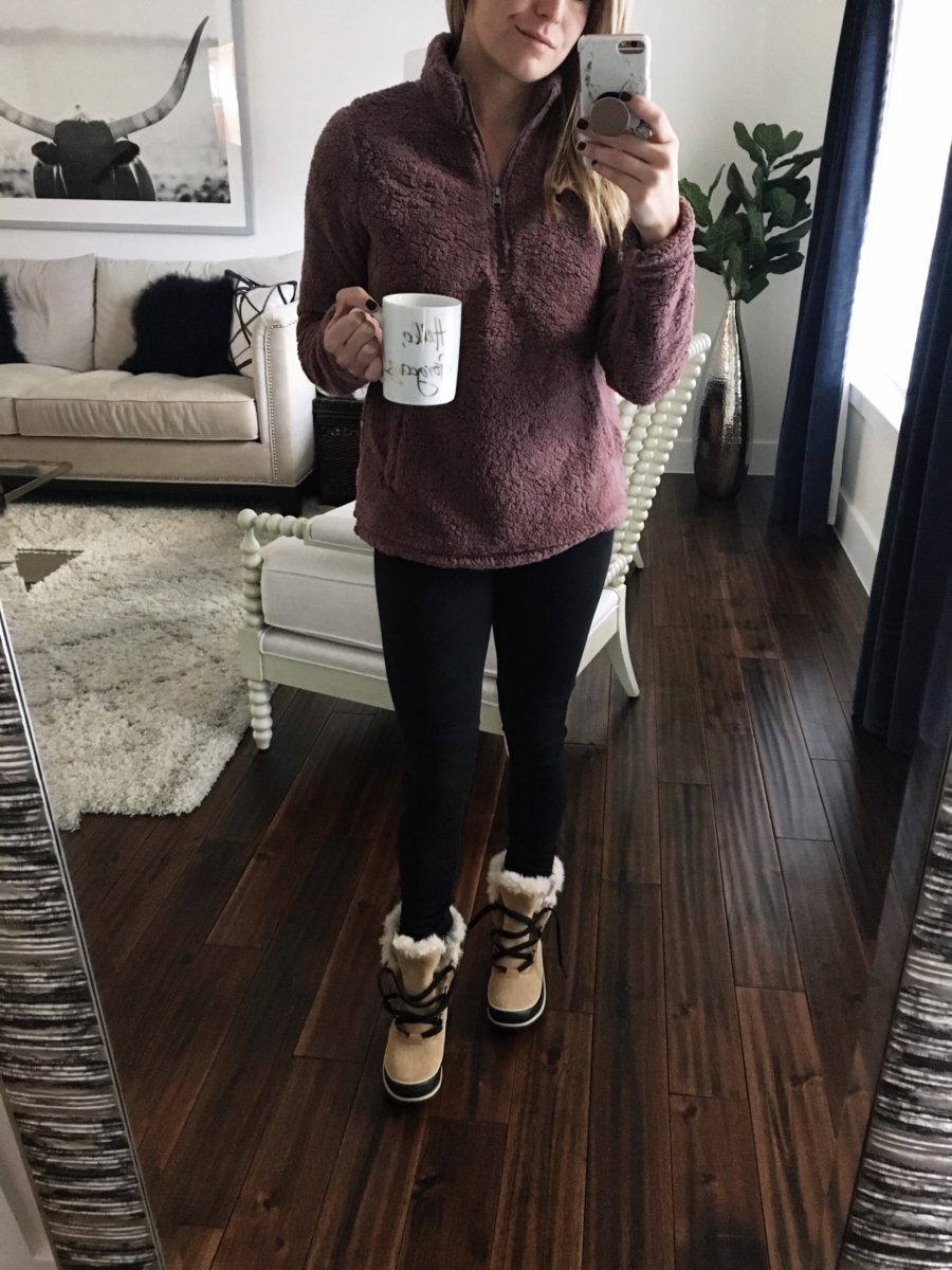 boots, coffee, cold weather