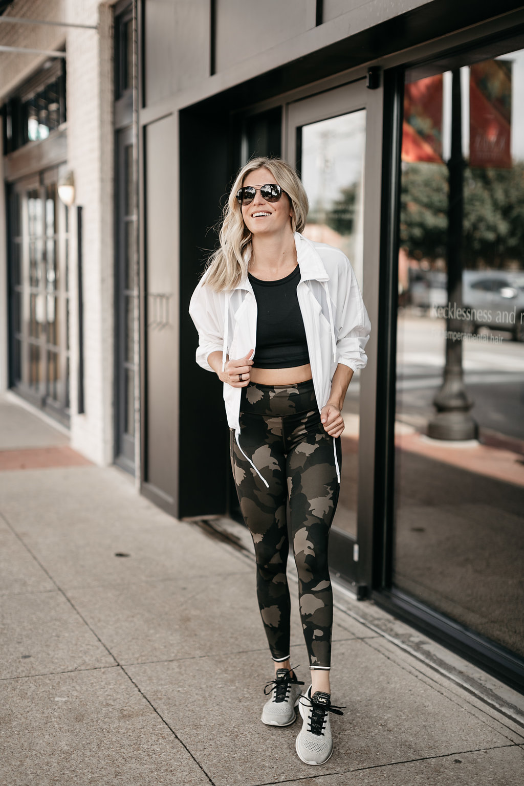 how to wear camo on leggings and tank top