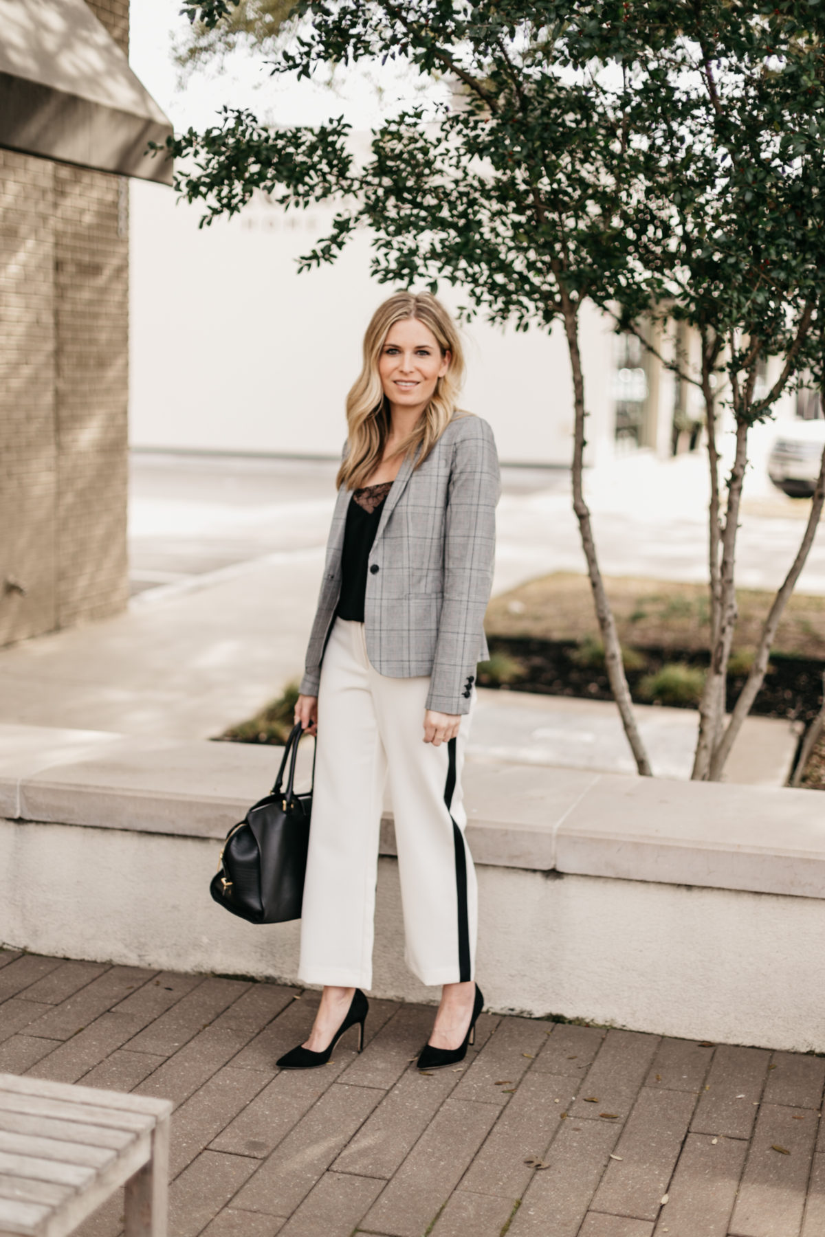 5 WAYS TO WEAR WHITE WORK PANTS  One Small Blonde  Dallas Fashion Blogger