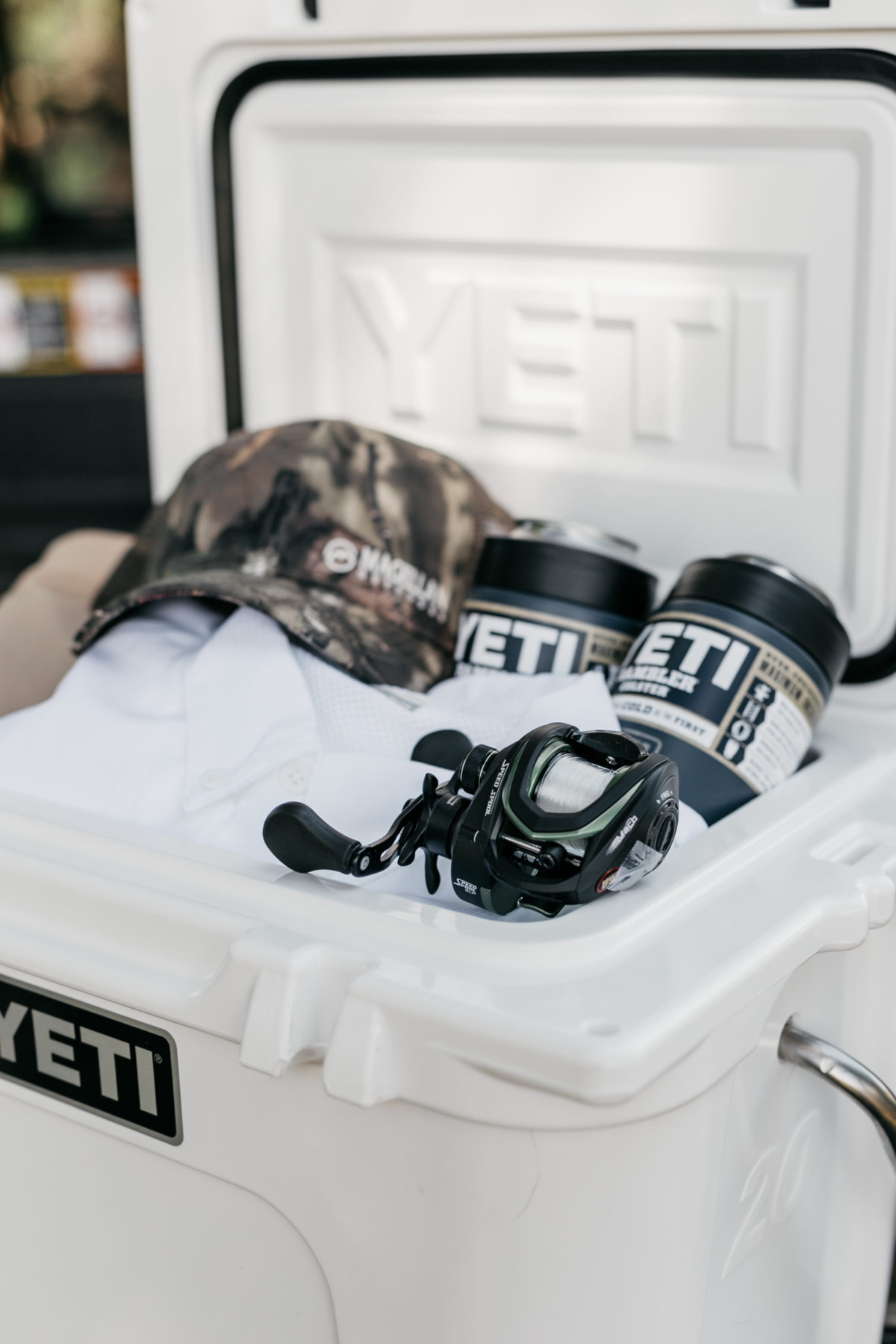 Yeti cooler and can holders