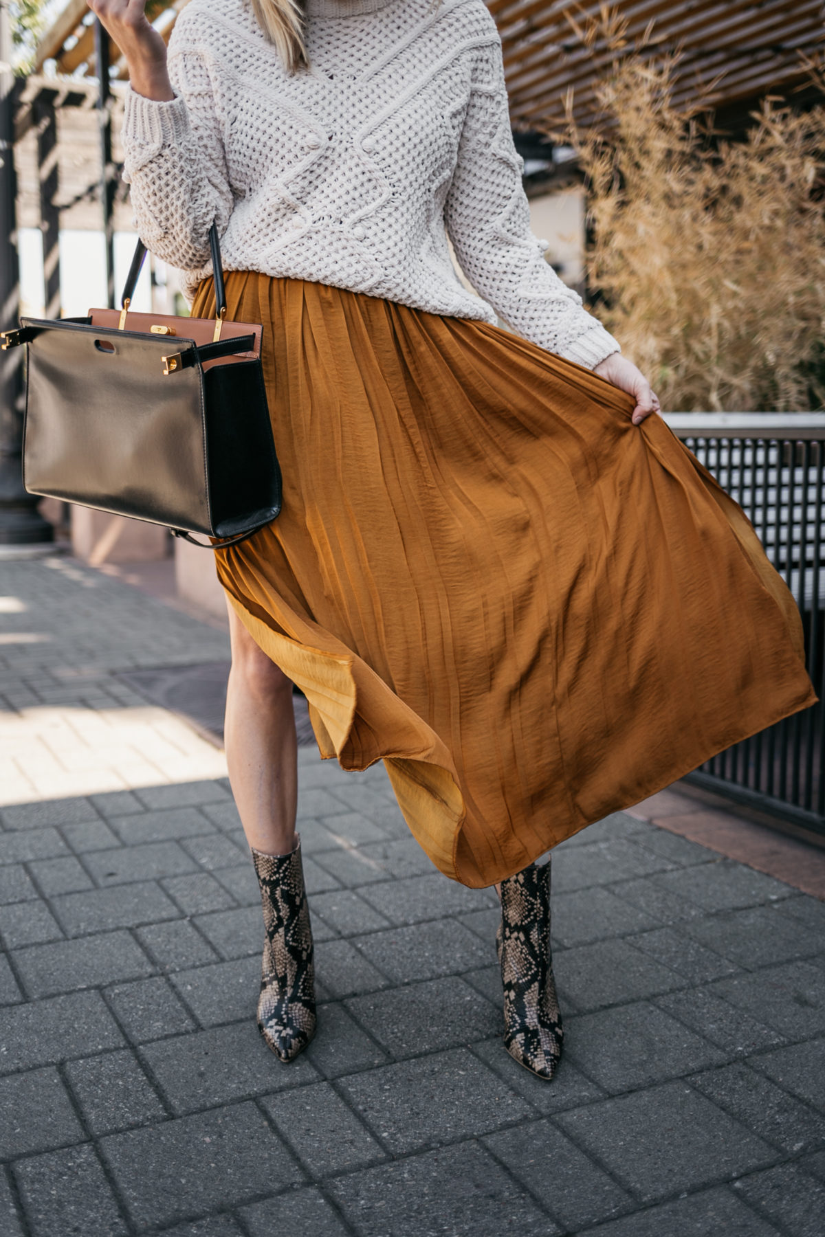 sweater over COPPER DRESS 