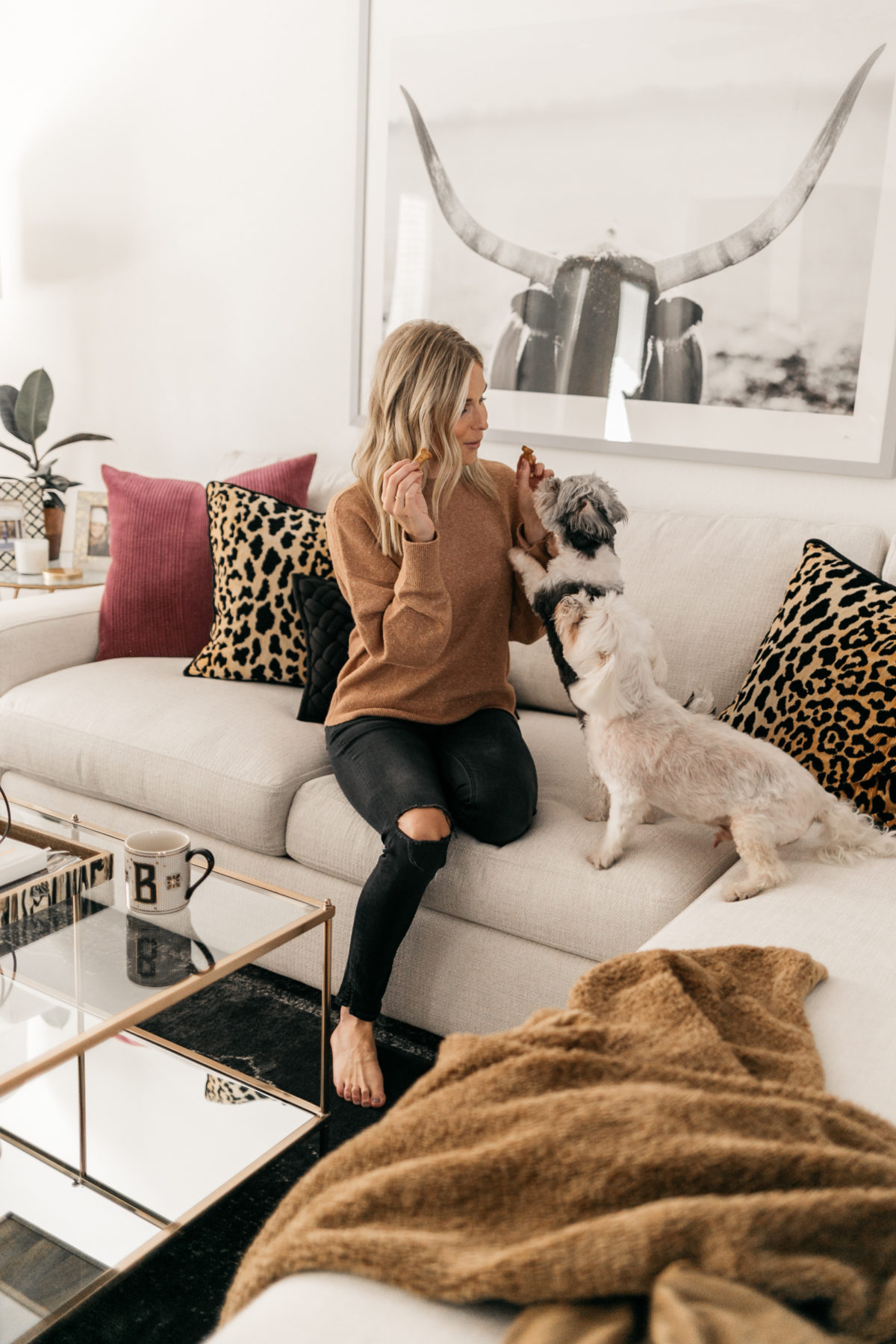 cozy at home. camel trend