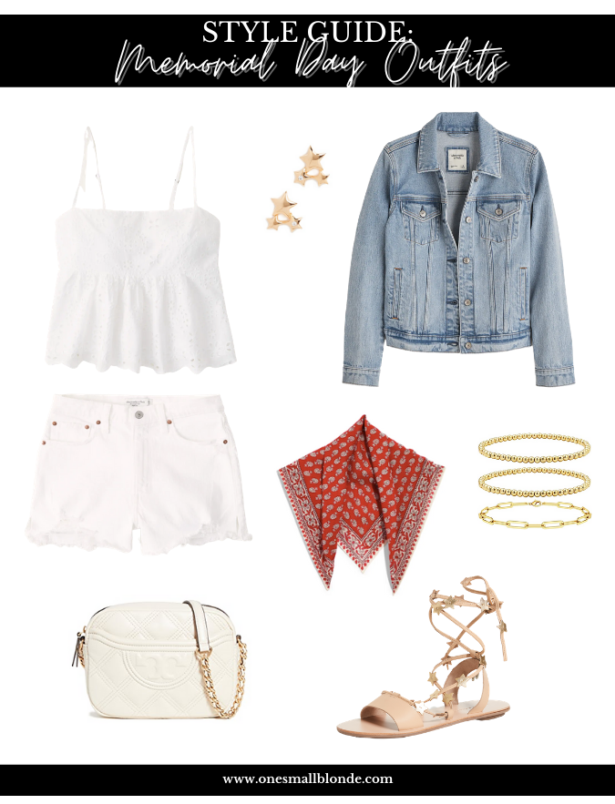 collage of clothes and accessories you can wear for MEMORIAL DAY WEEKEND OUTFITS